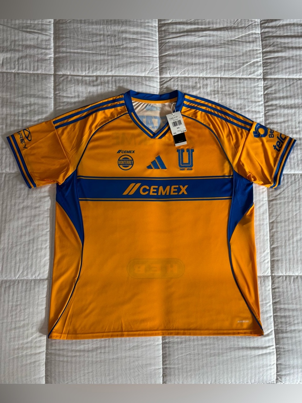 Men’s Adidas Tigers Liga MX Soccer Jersey Gold Size 2XL
